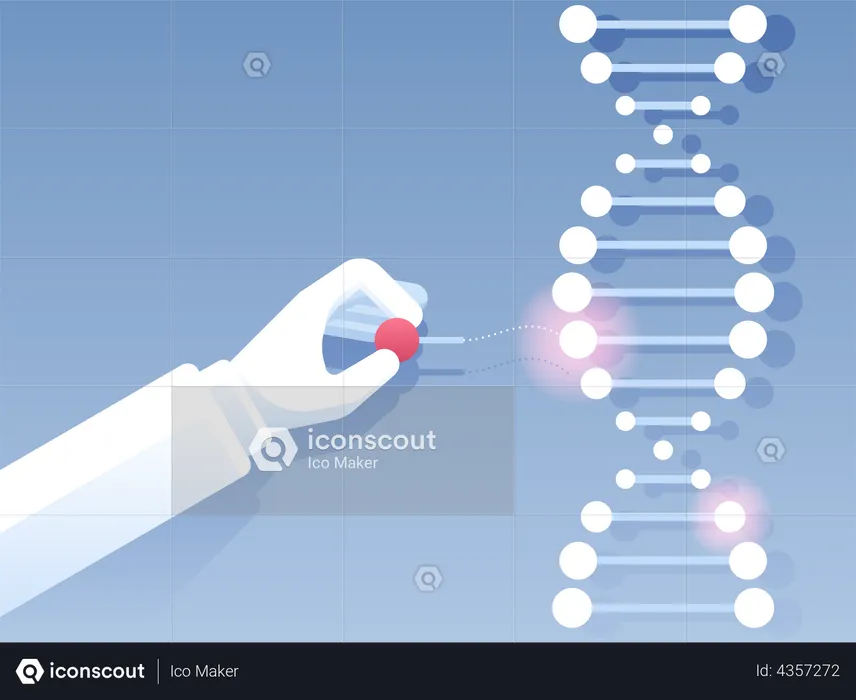 Genetic DNA Research  Illustration