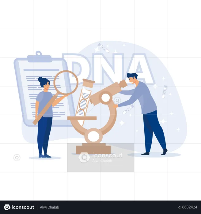 Genetic DNA test  Illustration