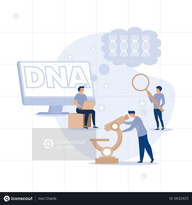 Genetic DNA testing  Illustration