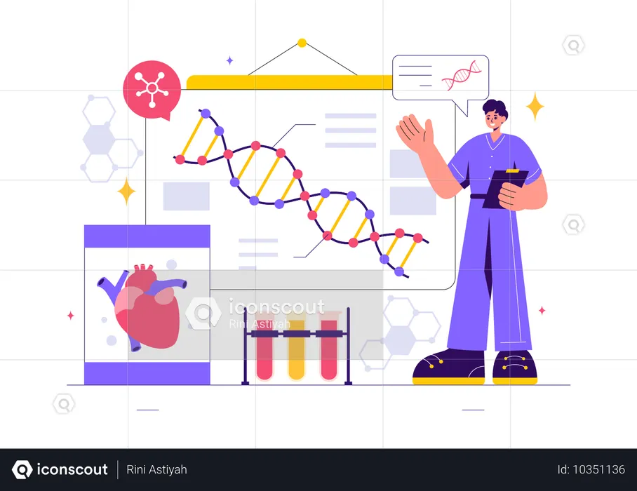 Genetic Research  Illustration