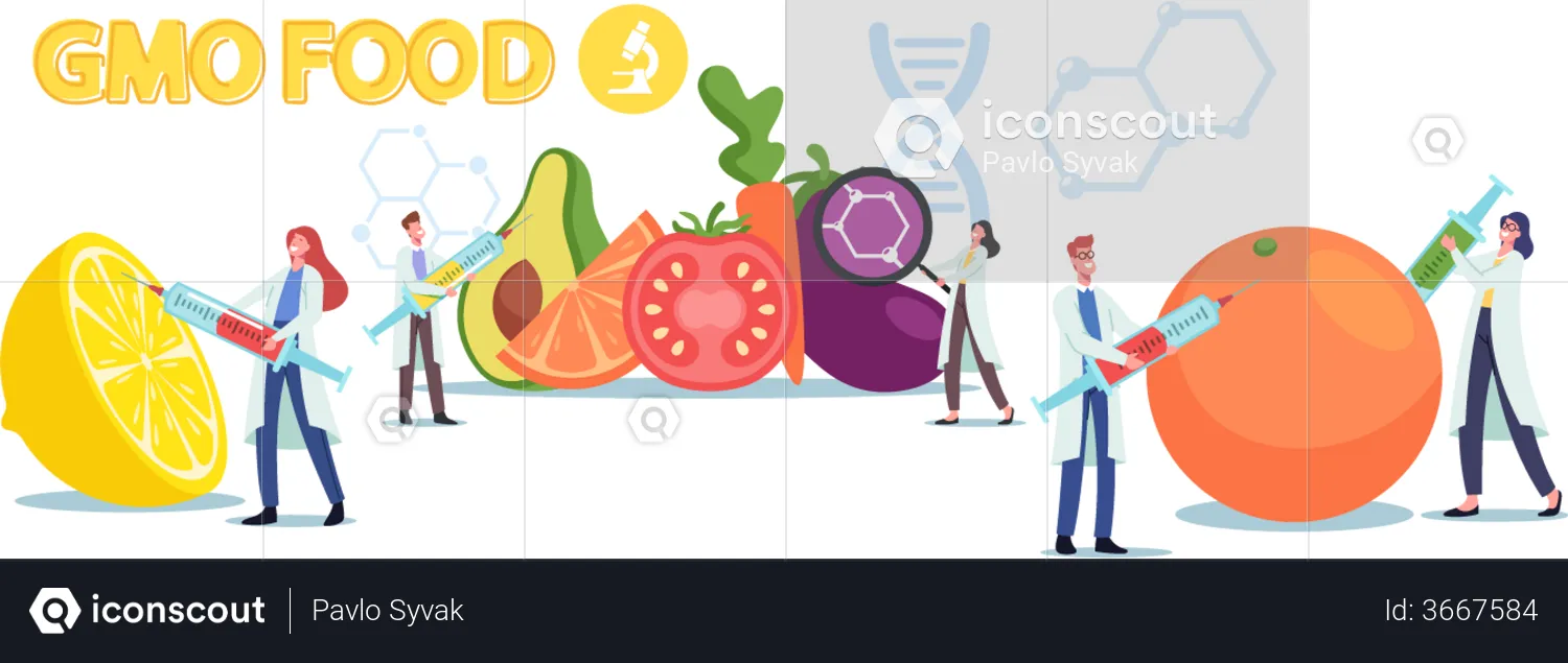 Genetically Modified Food and Agriculture  Illustration