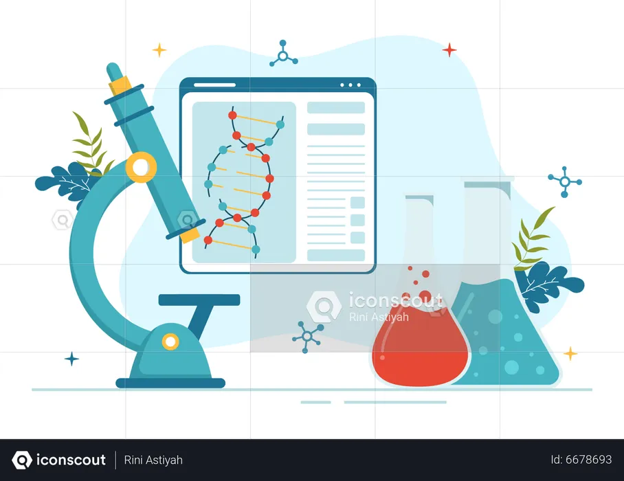 Genetics Research  Illustration