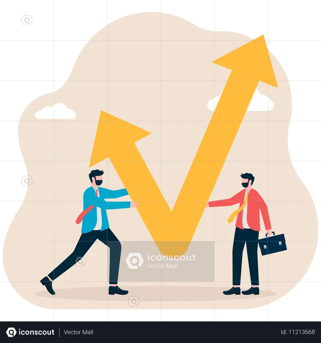 Les gens d'affaires font carrière  Illustration