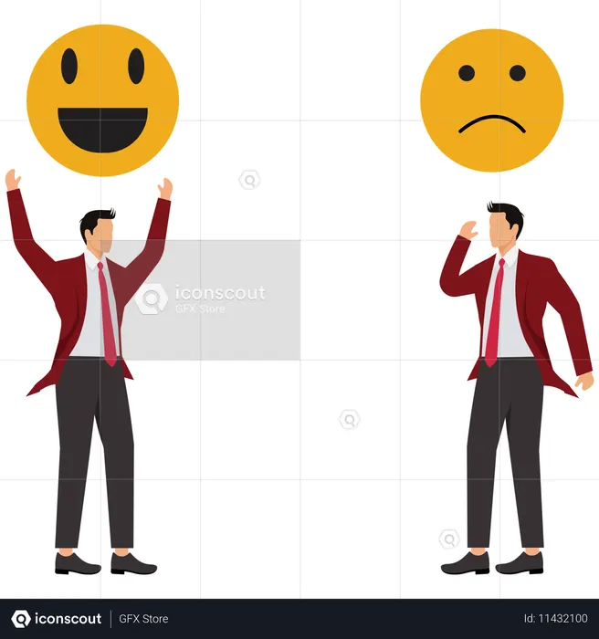 Des hommes d'affaires communiquent leurs commentaires  Illustration