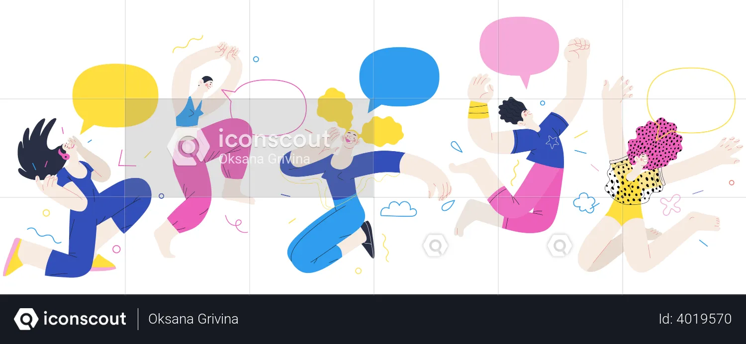Gens heureux  Illustration