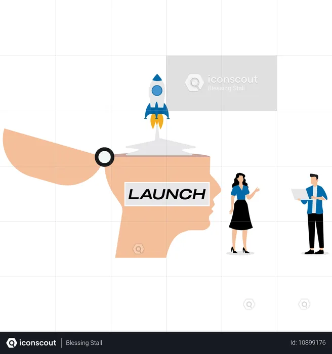 Empresarios mejorando sus conocimientos empresariales  Ilustración