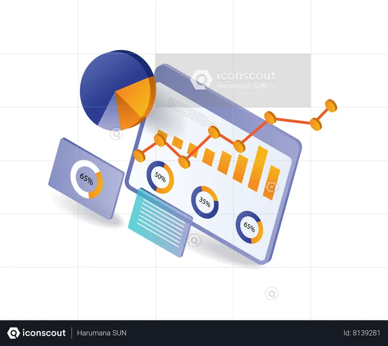 Gerenciamento de análise de dados de negócios  Ilustração