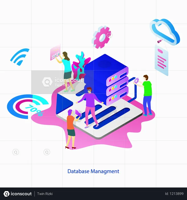 Gerenciamento de banco de dados  Ilustração