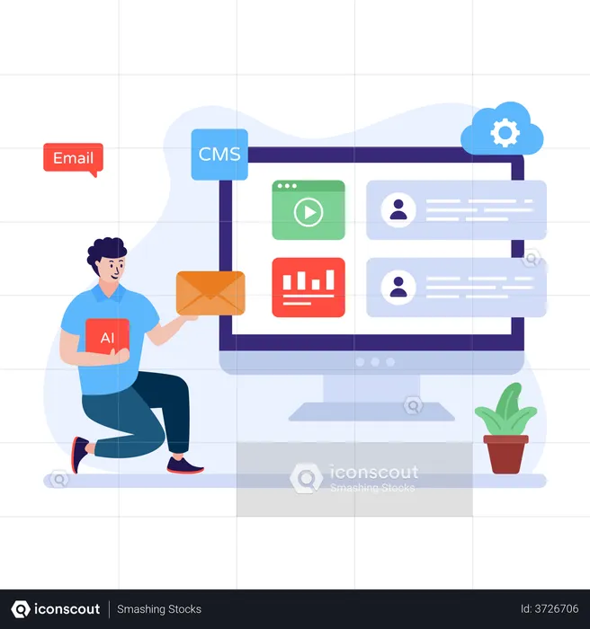 Gerenciamento de conteúdo  Ilustração