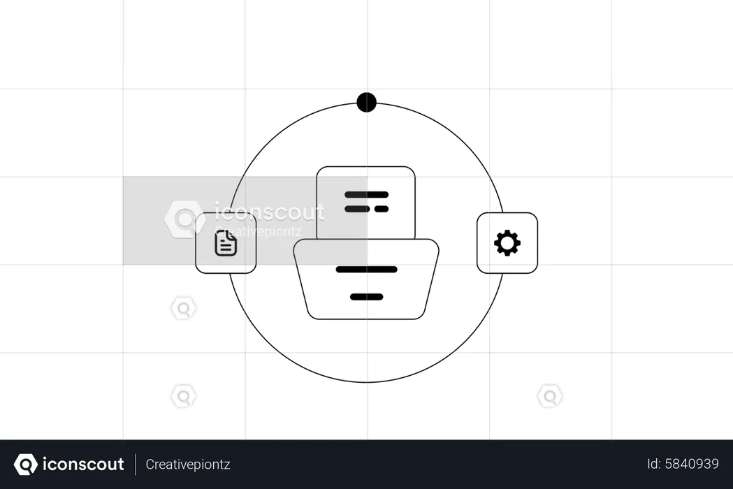 Gerenciamento de documento  Ilustração