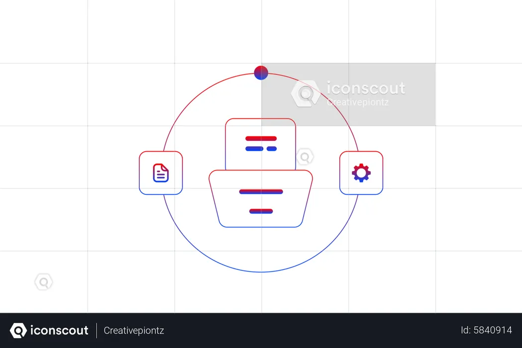 Gerenciamento de documento  Ilustração