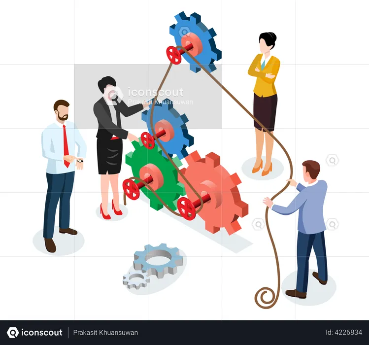 Gerenciamento de equipe  Ilustração