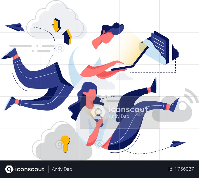 Gerenciamento de nuvem  Ilustração