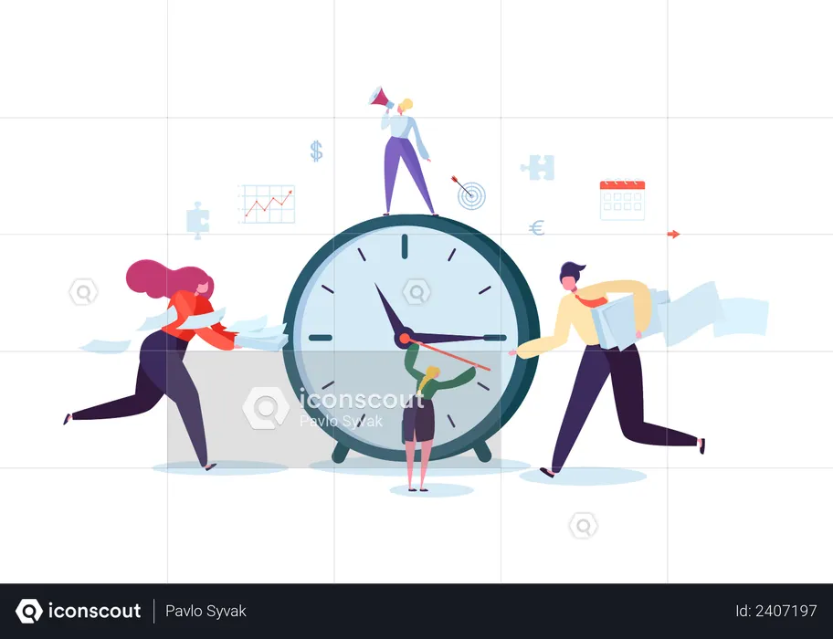 Gerenciamento de tempo  Ilustração