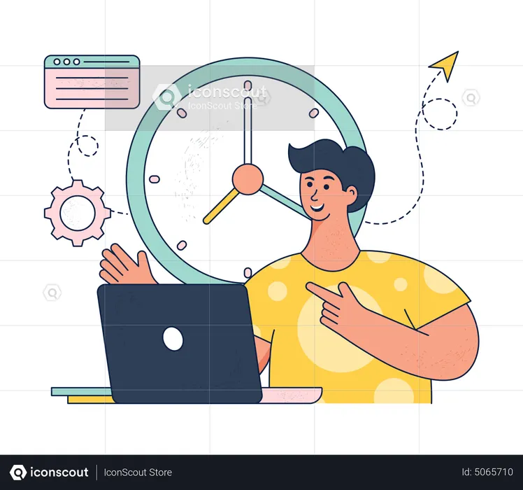 Gerenciamento de tempo  Ilustração