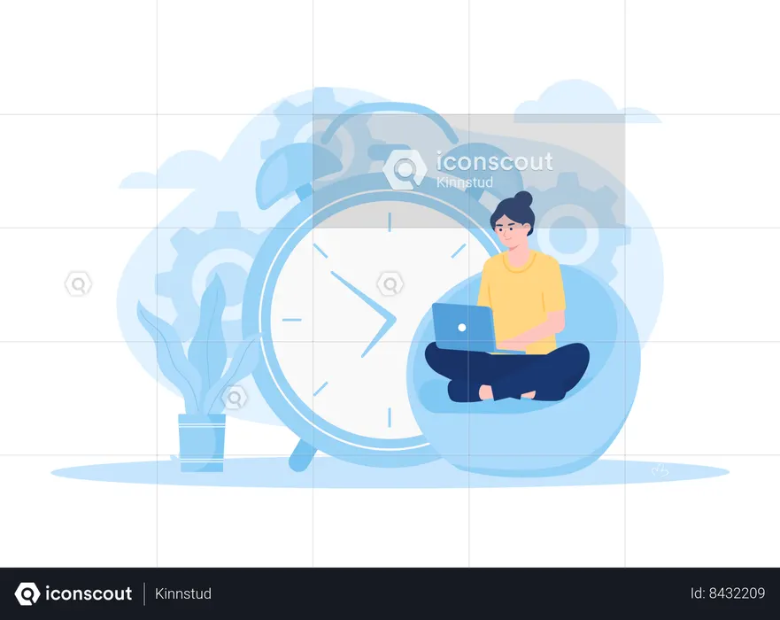Gerenciamento de tempo  Ilustração