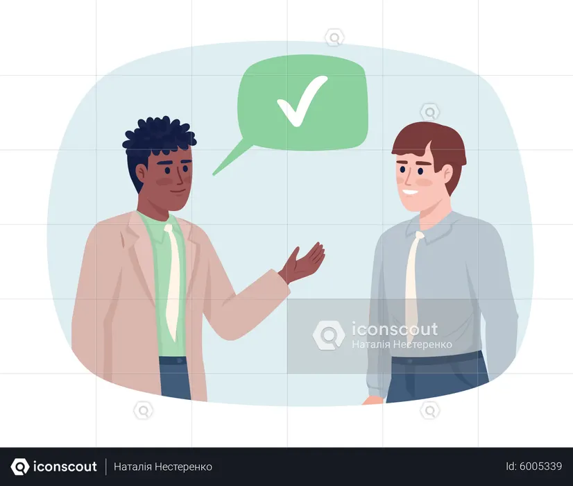 Gerente elogiando al empleado  Ilustración