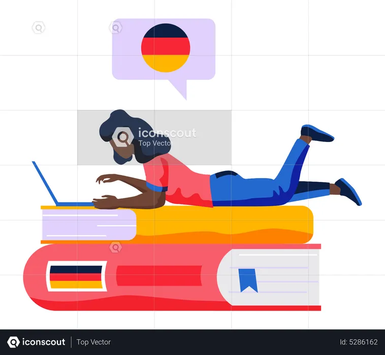 German language courses  Illustration