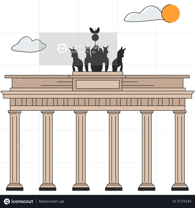 Germany - Brandenburg Gate  Illustration