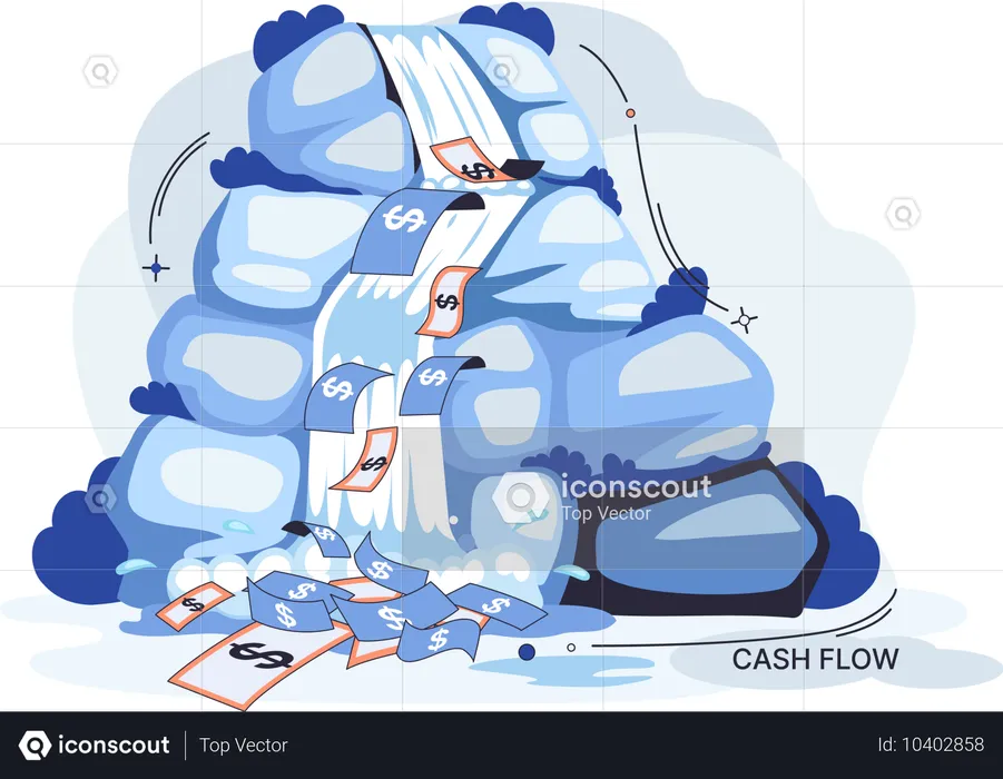 Cashflow aus Geschäftstätigkeit  Illustration