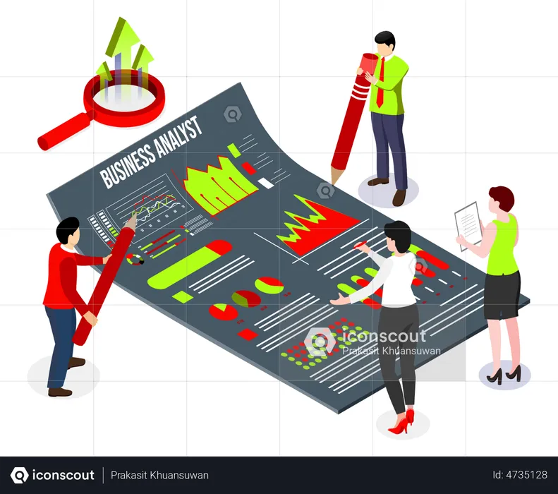 Wirtschaftsanalyse  Illustration