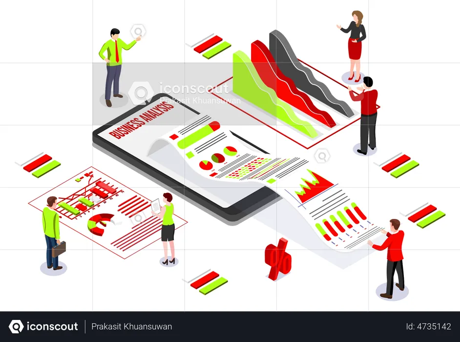 Wirtschaftsanalyse  Illustration