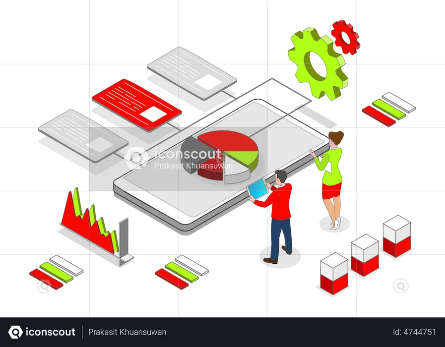 Wirtschaftsanalyse  Illustration