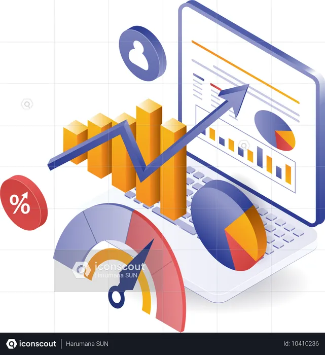 Leistung des Geschäftsanalysemanagements  Illustration