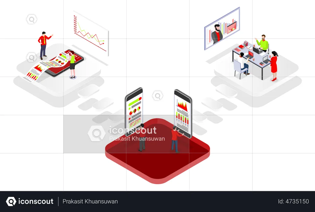 Geschäftsanalysetechnologie  Illustration