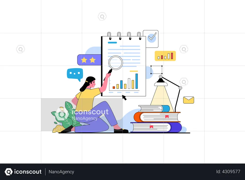 Geschäftsberichtsanalyse  Illustration