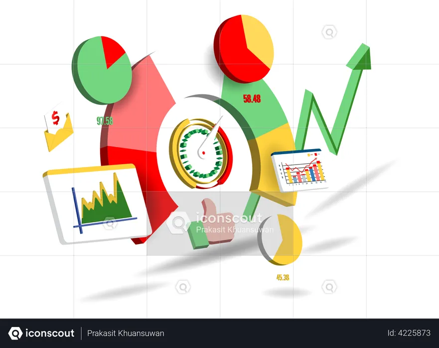 Verwaltung des Geschäftsbudgets  Illustration