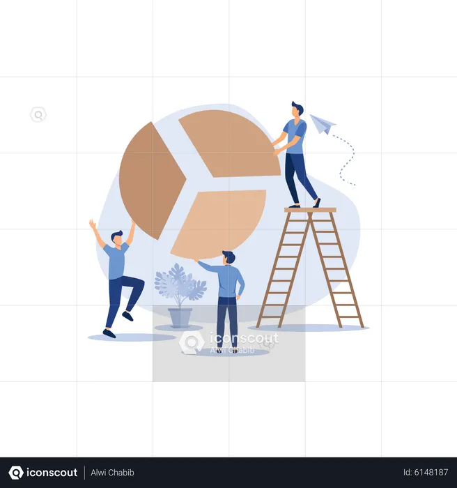 Geschäftsdatenstatistik  Illustration