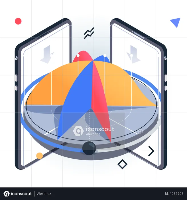 Visualisierung von Geschäftsdaten  Illustration