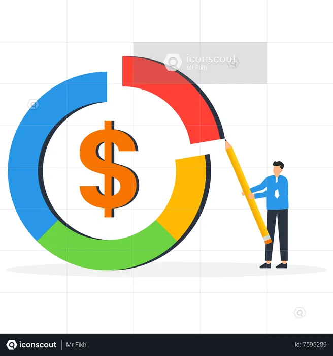 Diagramm zum Geschäftseinkommen  Illustration