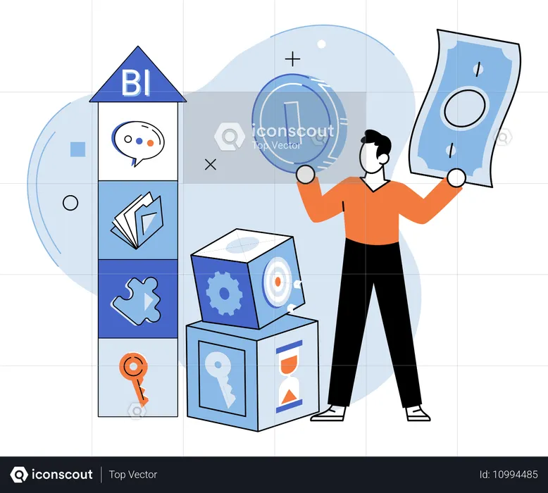 Der Geschäftserfolg hängt von einer effektiven strategischen Planung ab  Illustration