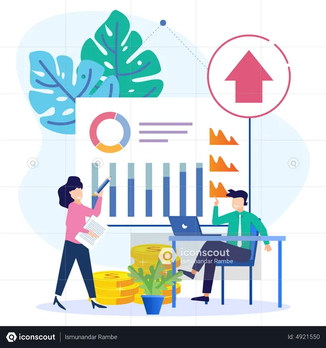 Geschäftsgewinnanalyse  Illustration