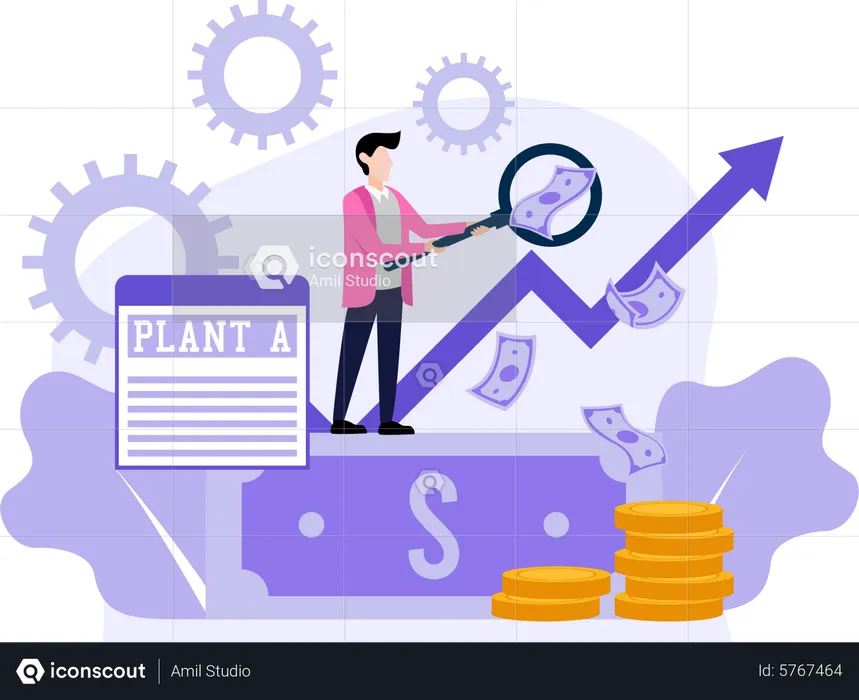 Wachstum des Unternehmensgewinns  Illustration