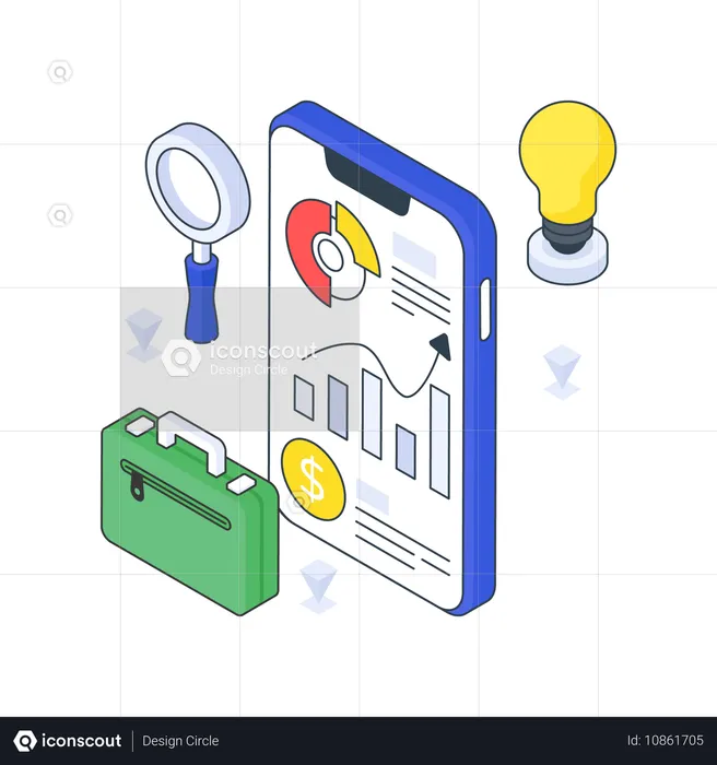 Geschäftsideenanalyse  Illustration