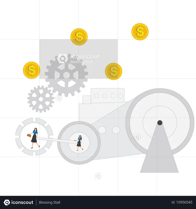 Geschäftsleute diskutieren, wie man unordentliche Linien auf einer Ideenglühbirne entfernt  Illustration