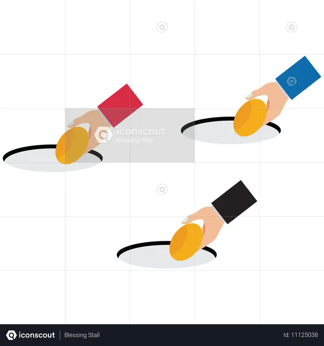 Geschäftsleute, die Anlagestrategien entwickeln  Illustration