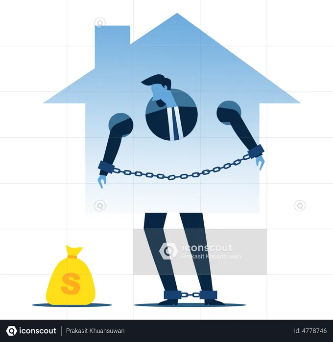Geschäftsleute haben Probleme mit Hypotheken  Illustration