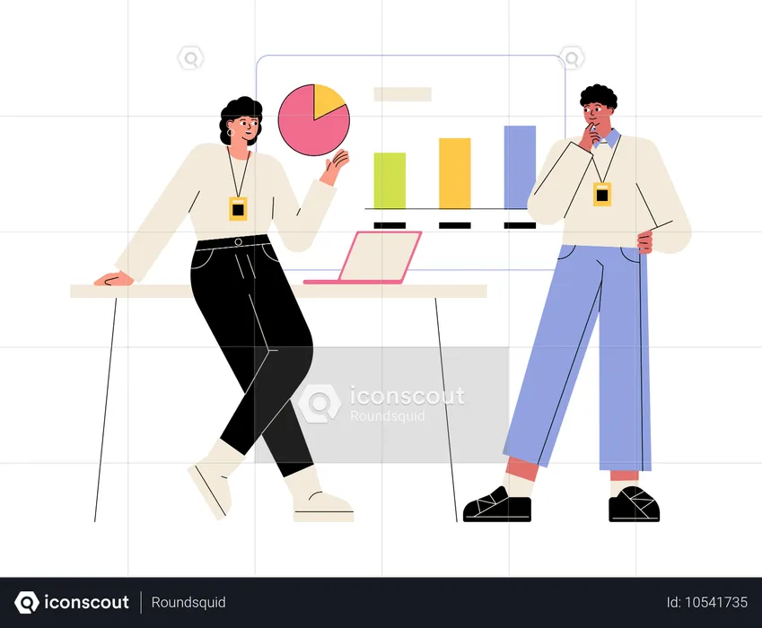 Geschäftsleute die präsentation halten  Illustration