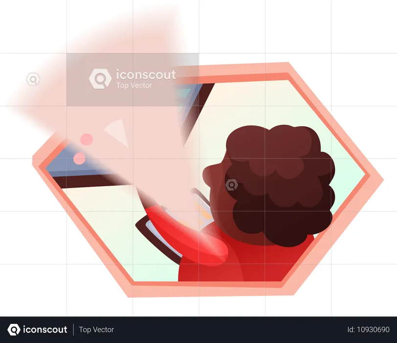 Geschäftsmann analysiert Geschäftsstrategie  Illustration