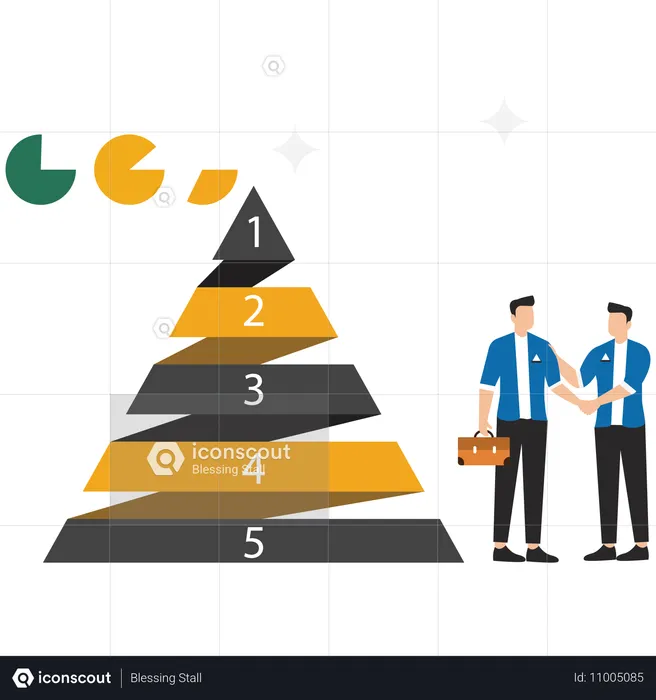 Geschäftsmann macht Geschäftspartnerschaft  Illustration