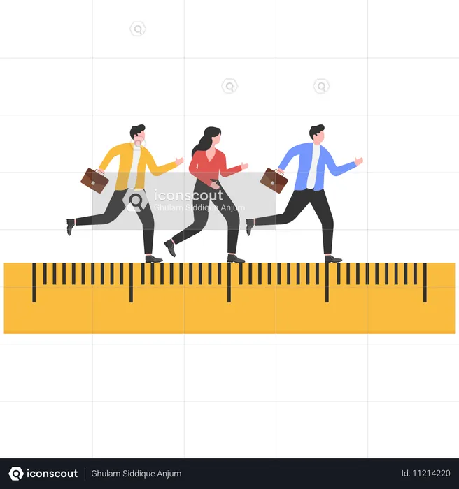 Geschäftsmann macht Mitarbeiterbewertung  Illustration