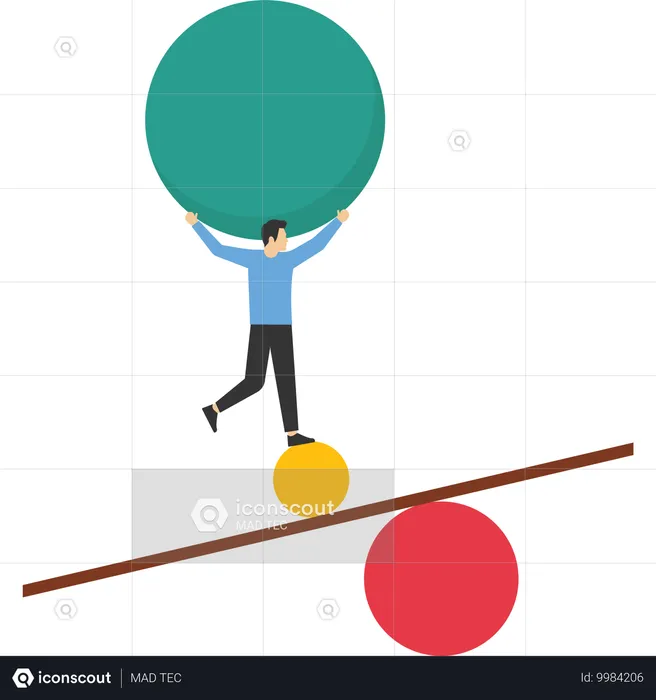 Geschäftsmann mit Macht und Stärke  Illustration