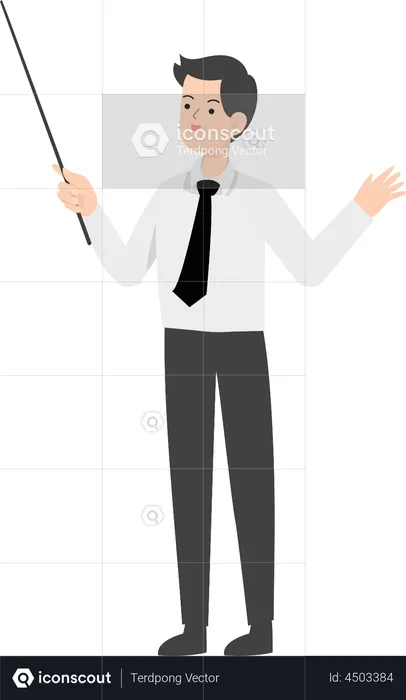 Geschäftsmann Moderator  Illustration