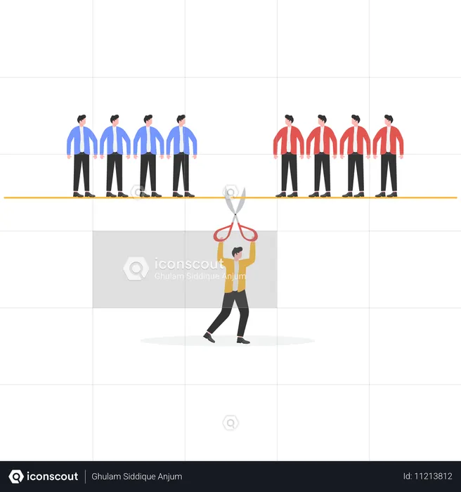 Geschäftsmann, Tauchen, Geschäftsmitarbeiter  Illustration