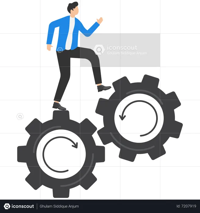 Geschäftsmann verbessert  Illustration