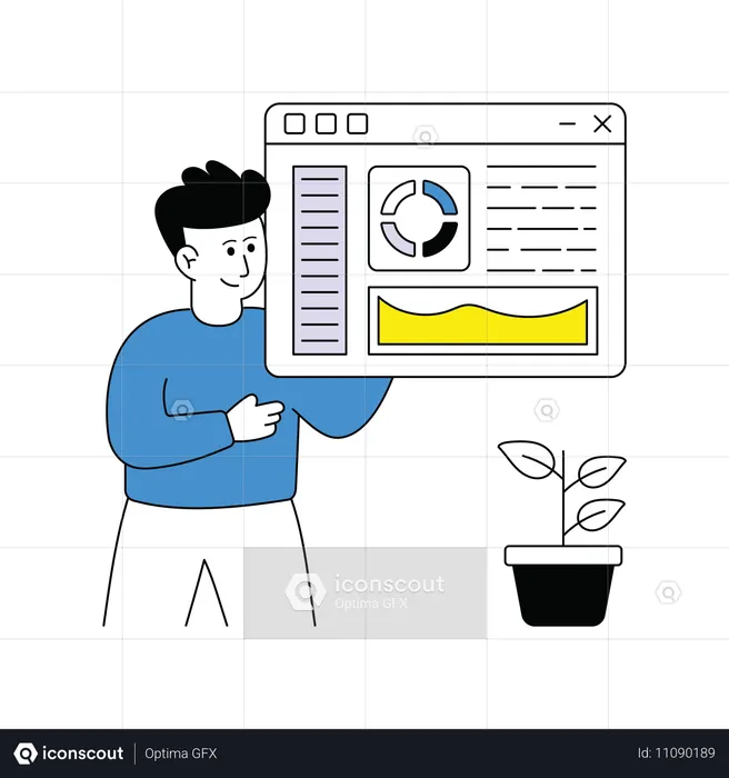 Analyse von Geschäftsstatistiken  Illustration